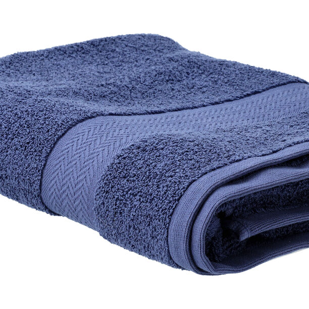COTTAGE Bath Towle Zero Twist Indian Cotton 90x150Cm 400 GSM Dark Blue image number 2