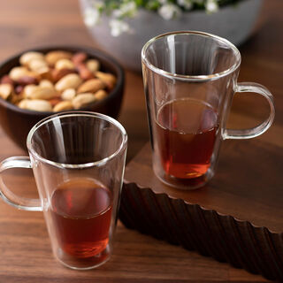 Arabic Tea Cups Double Wall Glass 2 Pieces 