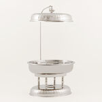 "لا ميسا طبق تقديم وتسخين ستانلس ستيل بيضاوي مع حامل 6 لتر، فضي image number 0