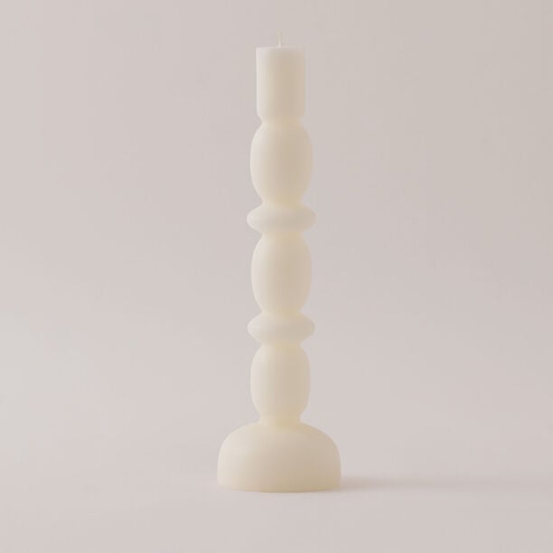 هومز شمعة كالم من شمع الصويا، أبيض 7.5*7.5*24.5سم image number 0