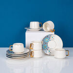 12Pc Porcelain Turkish Coffee Set image number 2