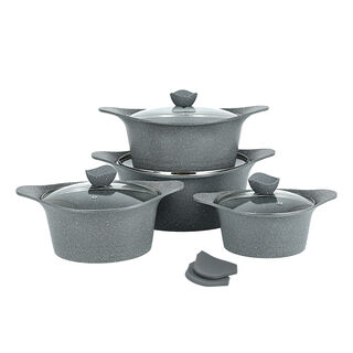 Alberto almuinum 8pcs cookware set, grey