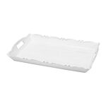Serving Tray Antique Finish White Color image number 0