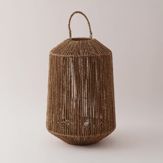 Homez Aura Lantern Rattan, Beige 32*32*51 Cm