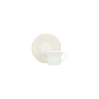 La Mesa metalic beige bone porcelain dinner set 85 pcs