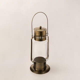 Homez gold metal lantern 18*18*41 cm