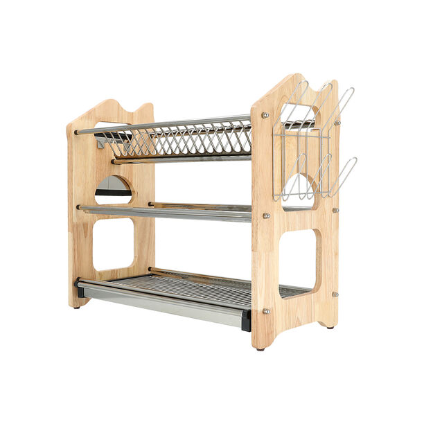 Alberto stainless steel 3 layers dish rack image number 1