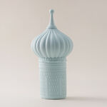 Homez dome shaped ceramic Ramadan decorative piece, green 14.5*14.5*30cm image number 0