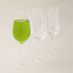 La Mesa 6 pcs stem glass striped 8.5*8.5*25.5 cm image number 2