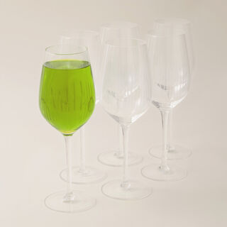 La Mesa 6 pcs stem glass striped 8.5*8.5*25.5 cm