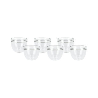 Arabic Coffee Cup Set 6Pc Silver