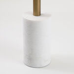 Homez Marble Side Table, Beige 31*53 Cm image number 2