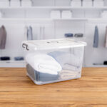 STORAGE BOX with HANDLE ON LID PLASTIC image number 0