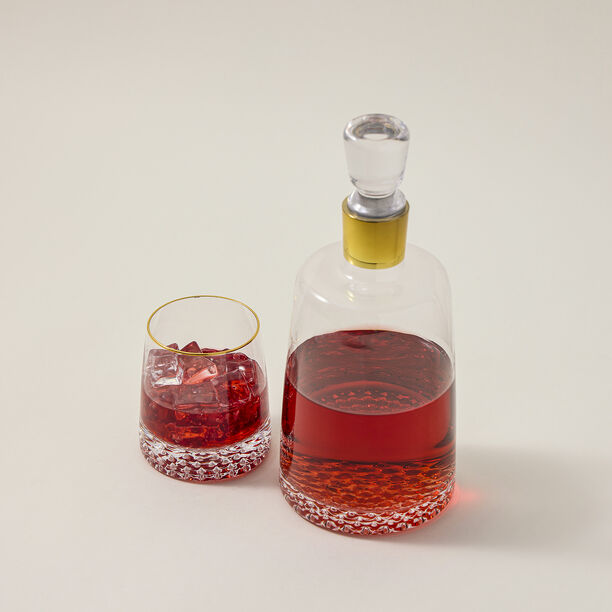 Drink Set 7 Pcs Gold Rim Tumbler 270Ml image number 1