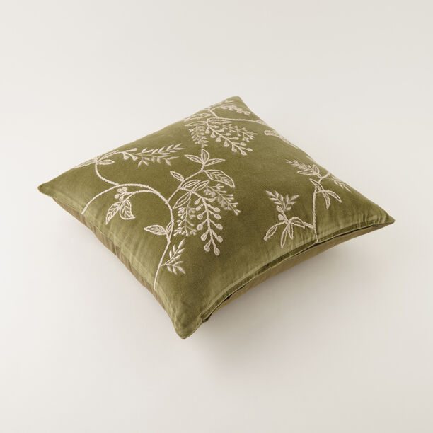 Homez Green Botanical Branch Cushion Cover, 45*45Cm image number 2
