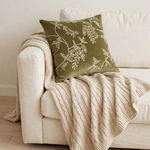 Homez Green Botanical Branch Cushion Cover, 45*45Cm image number 1