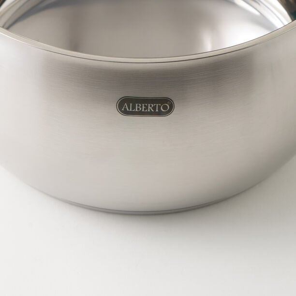 Alberto stainless steel pot with lid, silver 6.5L image number 3