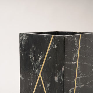 هومز سلة مهملات رخام أسود 19*19*25 سم