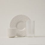 Dallaty white porcelain and glass Tea and coffee cups set 18 pcs image number 0