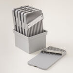 Alberto white stainless steel grater multifunction with 6 blades 39*13*14cm image number 5