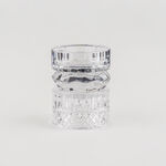 "Homez Clear Diamond Glass Candle Holder 13.3*13.3*15.4 cm image number 0