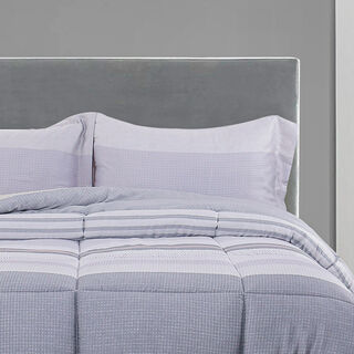 طقم لحاف تنسال 3 قطع مقاس كينج باللون الرمادي من بوتيك بلانش