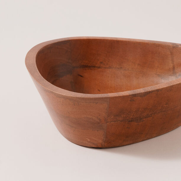 لا ميسا وعاء تقديم خشب طبيعي وسط 25.5*25*8سم image number 2