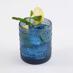 La Mesa 4 Pcs Tumbler Glass Set, Dark Blue 8*8*10 Cm image number 3