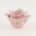 Homez Peaceful Peach Tea Light Holder Blush Pink 10.5*11.5*4.8 Cm image number 2