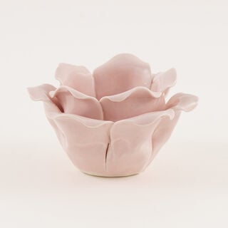 Homez Peaceful Peach Tea Light Holder Blush Pink 10.5*11.5*4.8 Cm