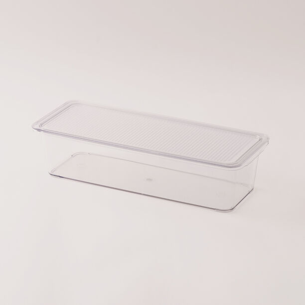 البرتو منظم ثلاجة شفاف مع غطاء 32.1*12.5*7.8سم image number 1