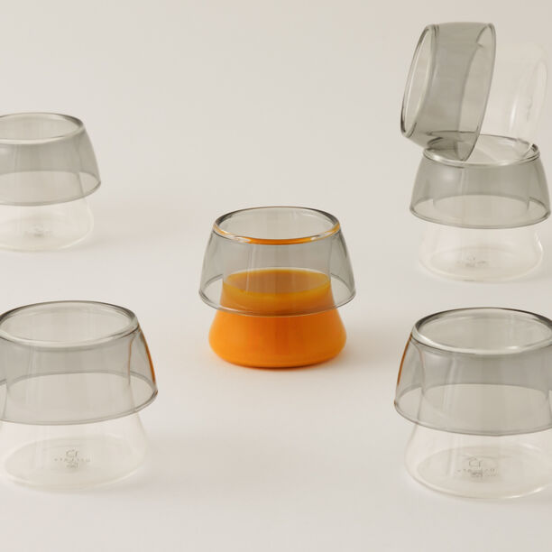 دلتي طقم فناجين قهوة سعودية 6 قطع، رمادي image number 0