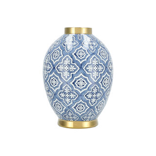 Vase Blue Pattern With Gold 23 *23 * 31 cm