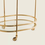 Homez serving trolley metal gold 71*53*80 cm image number 1