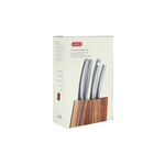 Alberto stainless steel knife set with wooden knife block 5 pcs image number 4