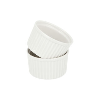 2 Pcs Porcelain Round Ramekin