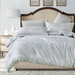 Cottage Microfiber King Comforter 6 Pcs Set, White/Grey, 230*250Cm image number 1