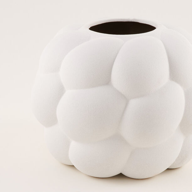 هومز أصيص نبات خزفي أبيض 22.3*22.3*16.6 سم image number 1