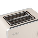 البرتو محمصة خبز بلاستيك أبيض كريمي 2 شريحة image number 2