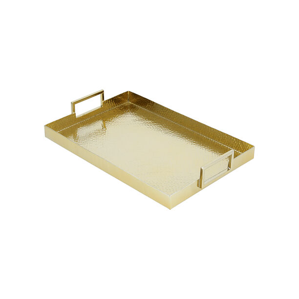 Rectangular serving tray gold plated 48*31*6.5 cm image number 3