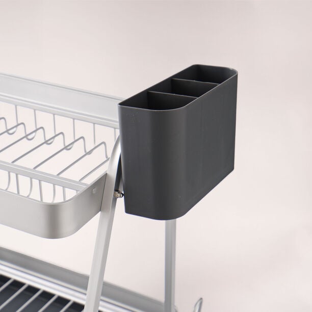 Alberto 2 tiers aluminum dish rack, silver 47.2*32*15cm image number 1