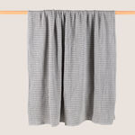 Boutique Blanche Waffle 100% Cotton Woven Throw Light Grey 130*180cm image number 1