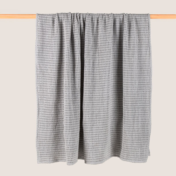Boutique Blanche Waffle 100% Cotton Woven Throw Light Grey 130*180cm image number 1