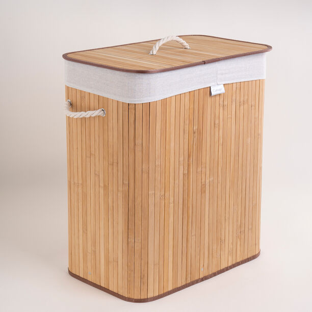 Cottage bamboo hamper 52*32*60 cm image number 1