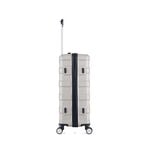 3 Piece Set Abs Trolley Case Horizontal Stripes Champagne image number 8