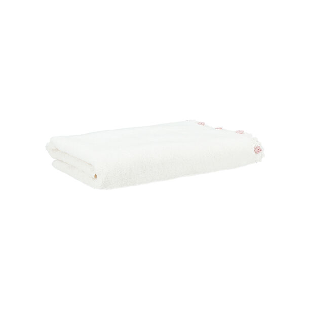 Crochet Border Bath Towel 100% Cotton 70*140 cm White image number 1