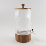 La Mesa Glass Beverage Dispenser With Wooden Base 18.2*40Cm image number 1