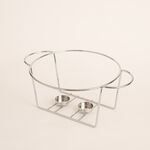 La Mesa 11"Round Casserole With Candle Stand Silver image number 2