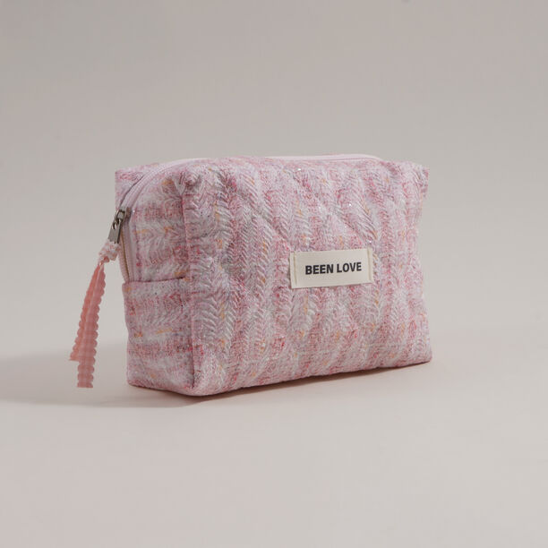 بنتولا حقيبة تخزين مكياج قماشية 16.5*8*13.5سم، وردي image number 1