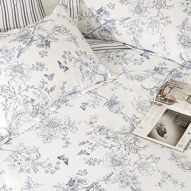Cottage icy floral 6pc comforter king blue 220*240 cm image number 6